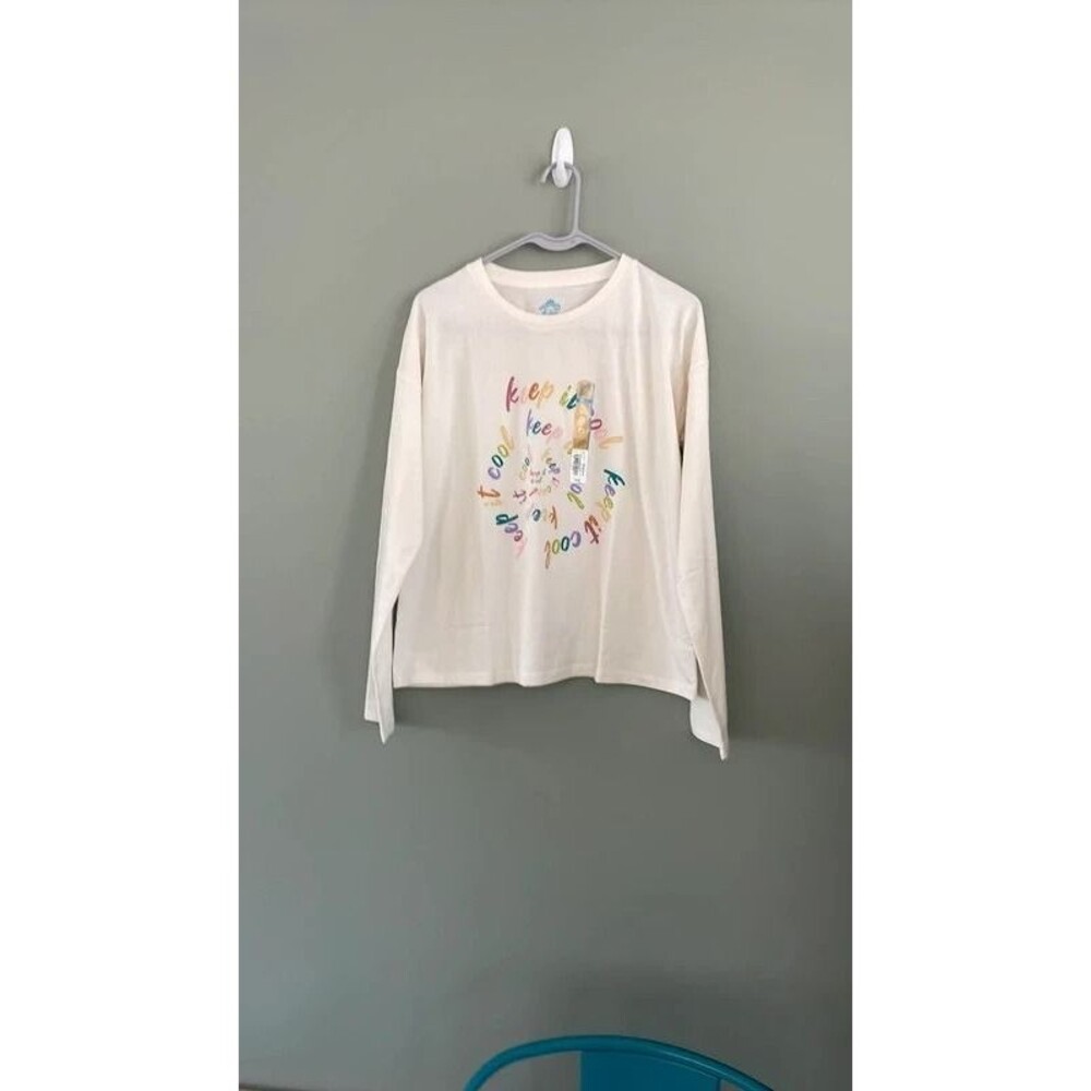 Thereabouts Girls 3XL Long Sleeve Top "Keep it Cool" Logo NWT